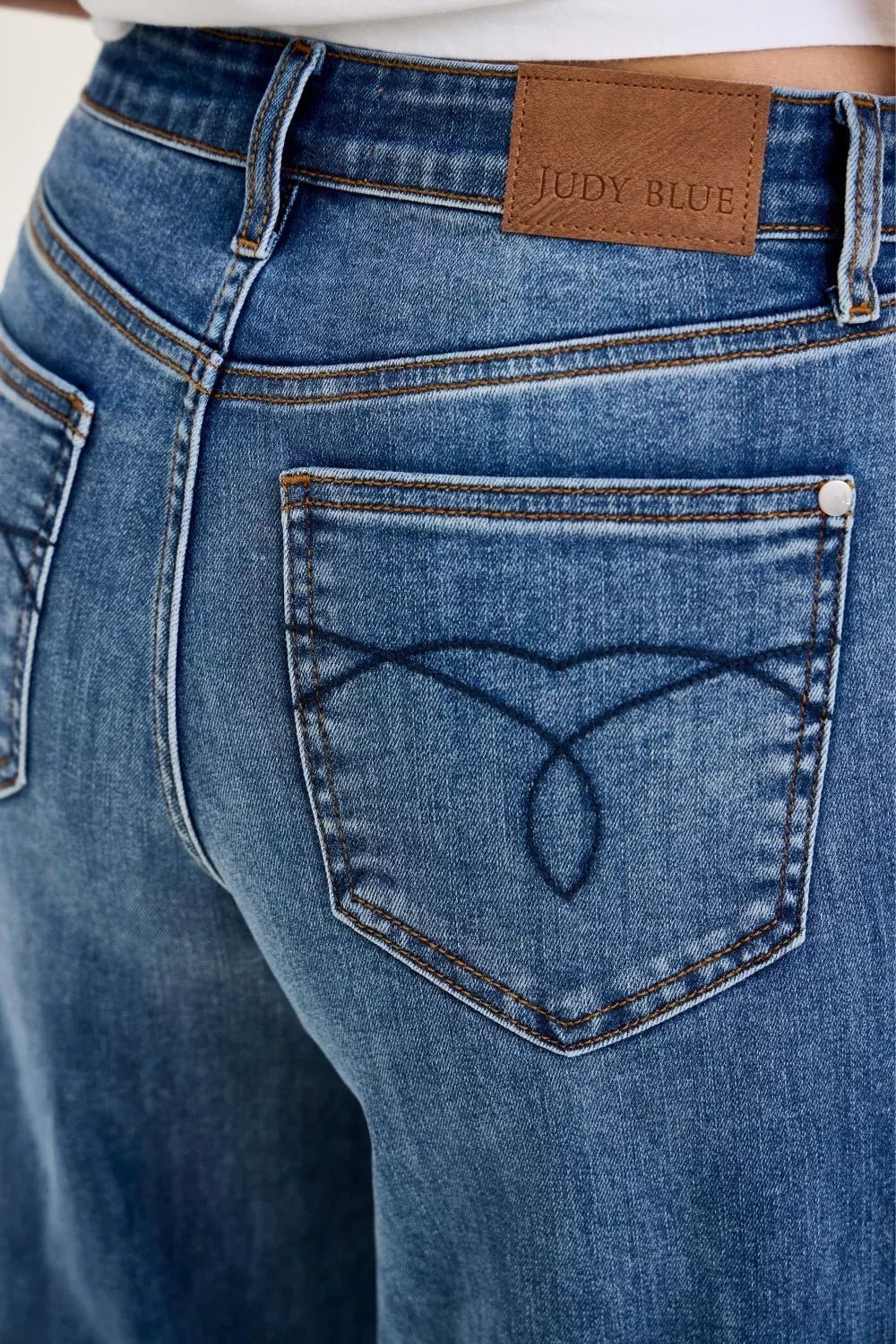 Judy Blue High Waist Palazzo Jeans - Rooted & Reckless Co.