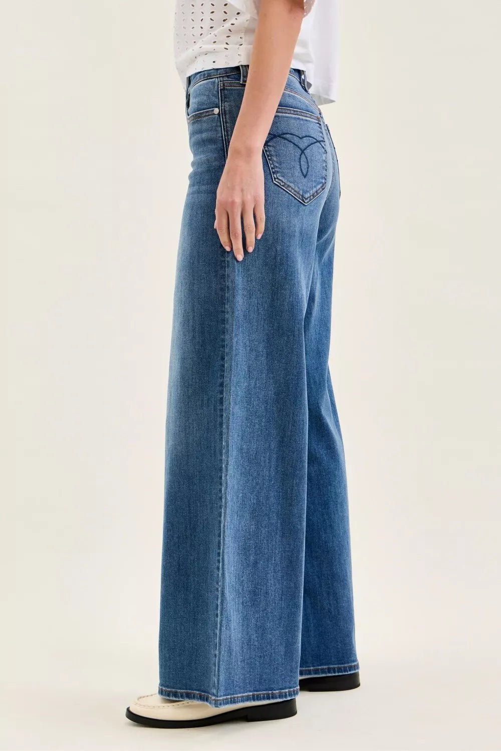 Judy Blue High Waist Palazzo Jeans - Rooted & Reckless Co.