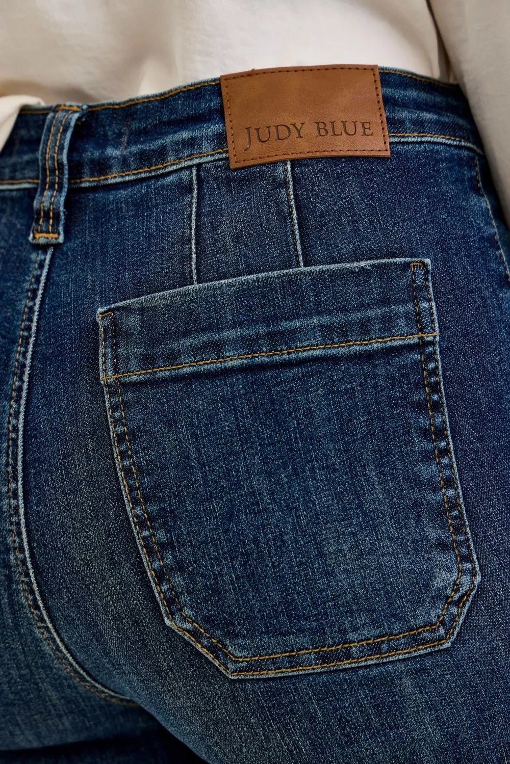Judy Blue High Waist Wide Crop Utility Jeans with Patch Pocket - Rooted & Reckless Co.
