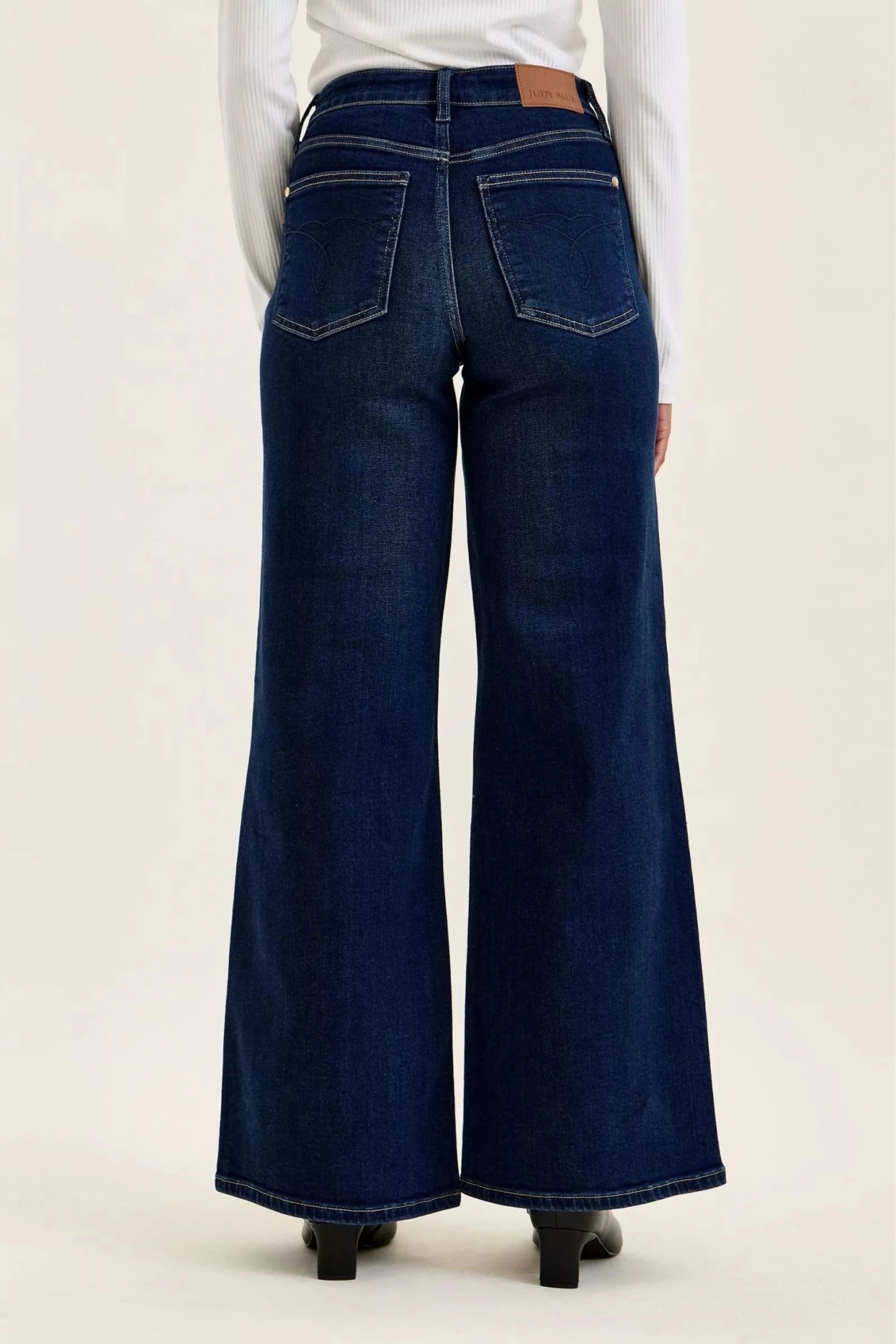 Judy Blue High-Waisted Wide-Leg Dark Wash Jeans - Rooted & Reckless Co.