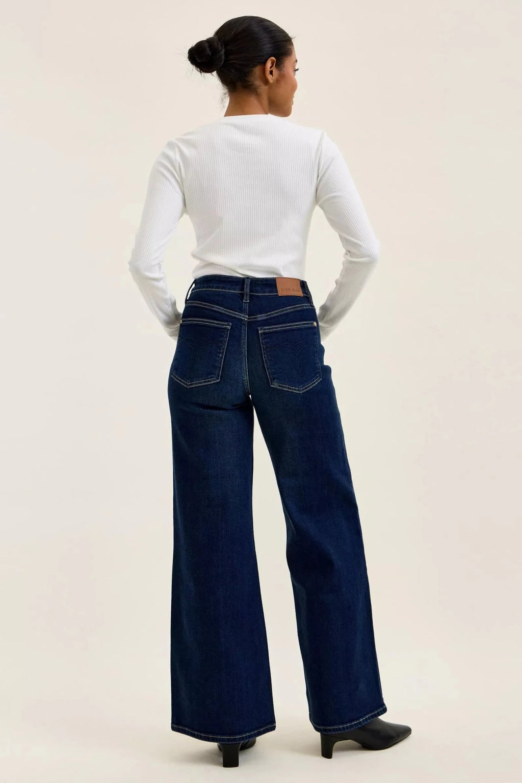 Judy Blue High-Waisted Wide-Leg Dark Wash Jeans - Rooted & Reckless Co.