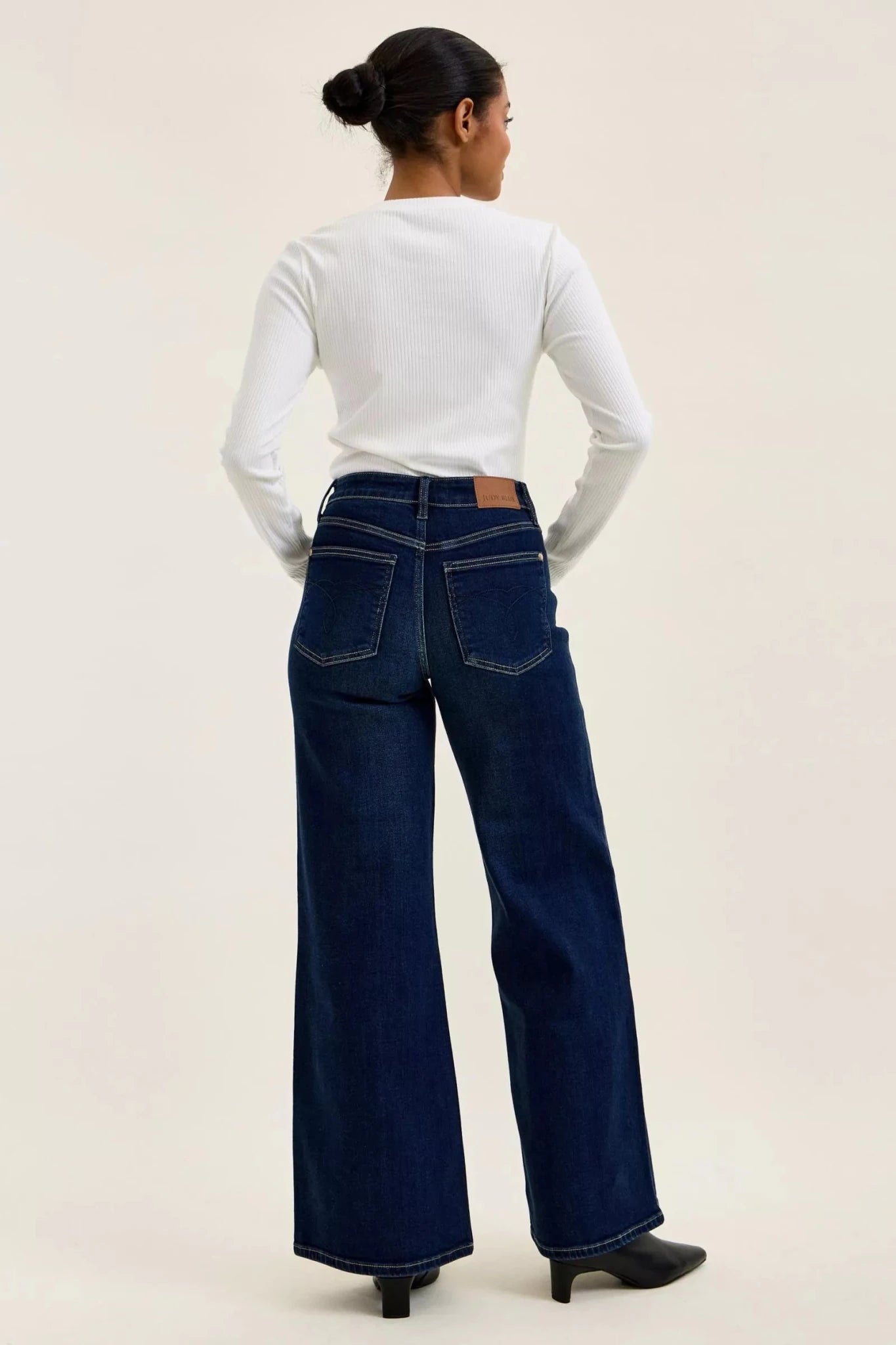 Judy Blue High-Waisted Wide-Leg Dark Wash Jeans - Rooted & Reckless Co.