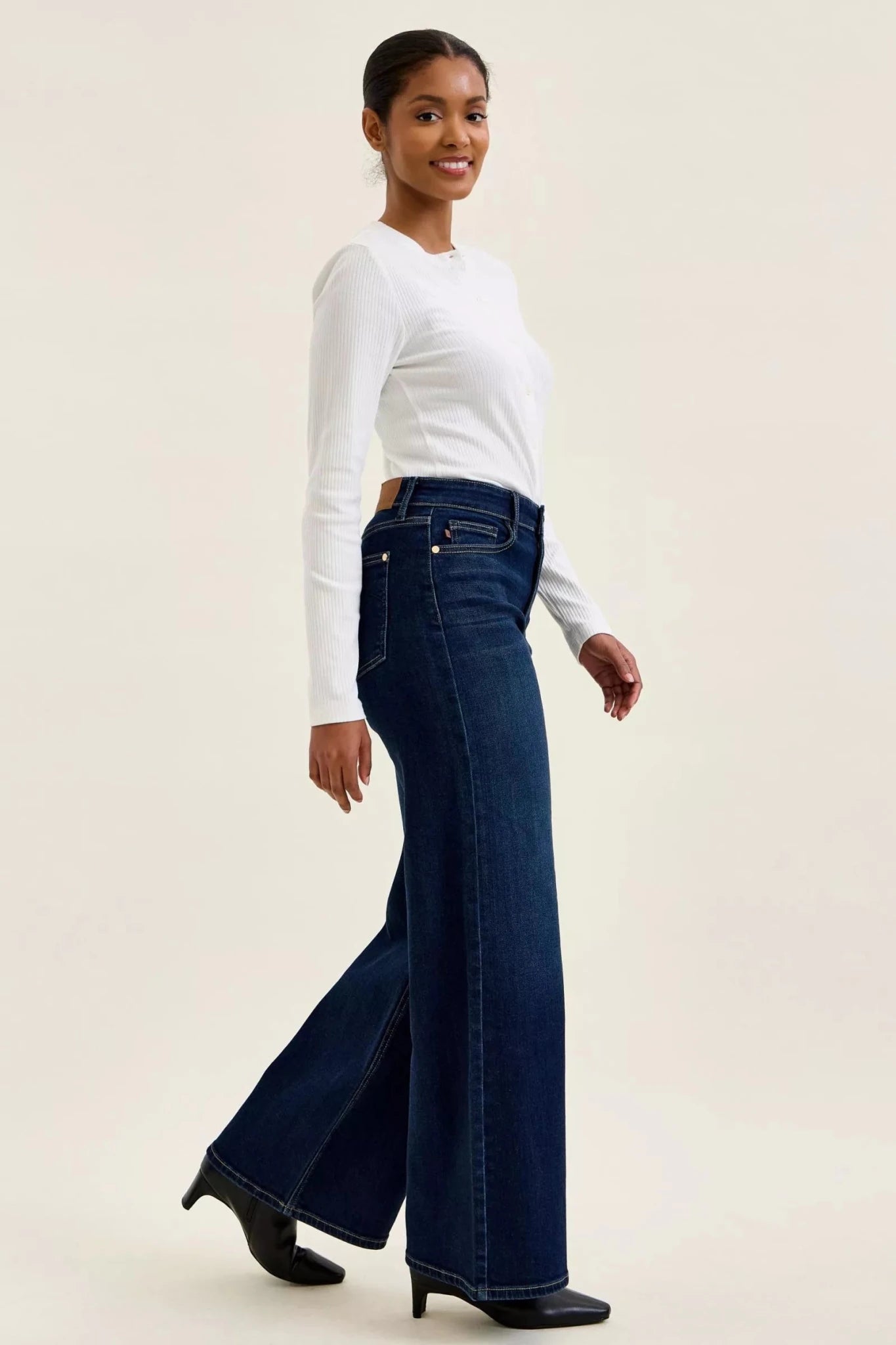 Judy Blue High-Waisted Wide-Leg Dark Wash Jeans - Rooted & Reckless Co.