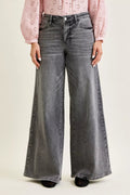 Judy Blue Mid Rise Palazzo Split Back Yoke - Rooted & Reckless Co.