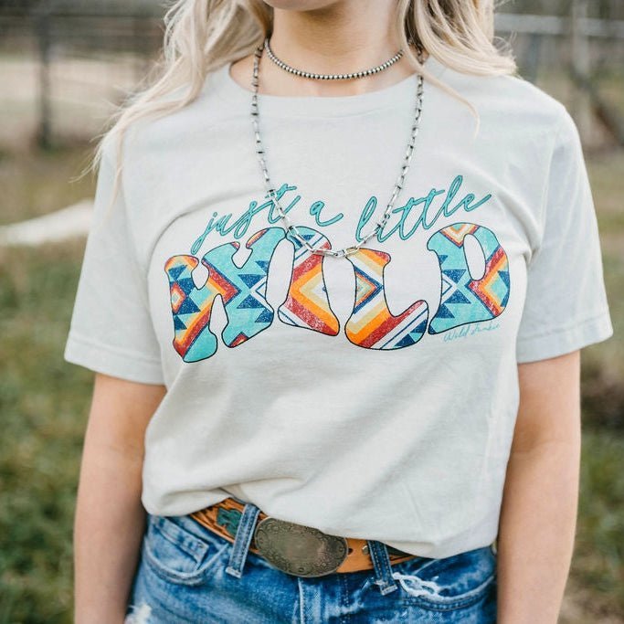 Just a Little Wild Aztec Graphic T-shirt - Rooted & Reckless Co.