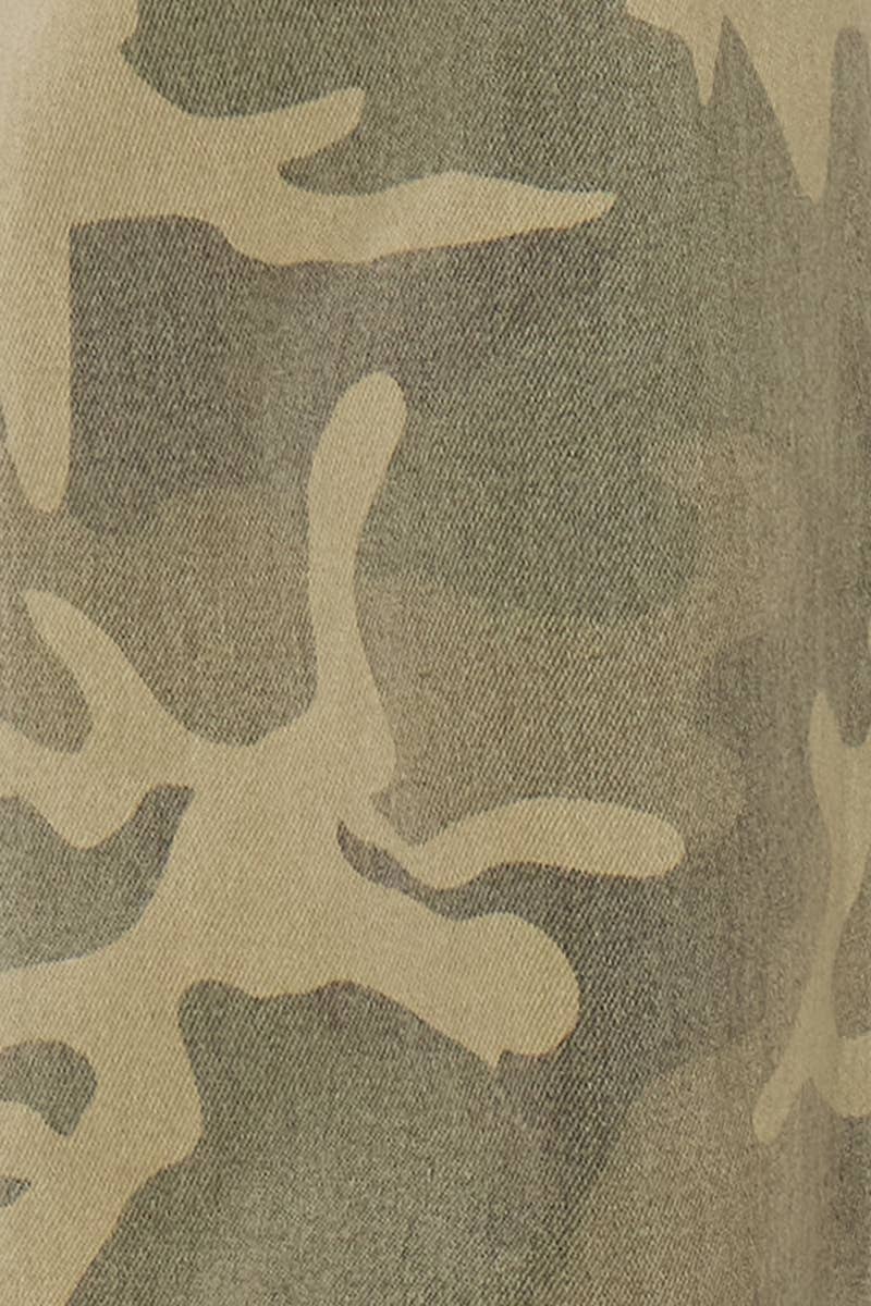 Kan Can High-Rise Camo Wide-Leg Western Jeans — Non-Distressed Comfort Stretch Denim with 32" Inseam - Rooted & Reckless Co.