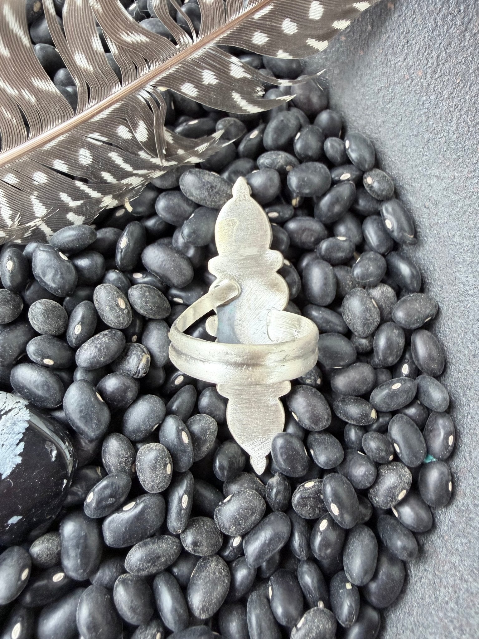Kingman and Orange Spiny Oyster Ring - Rooted & Reckless Co.