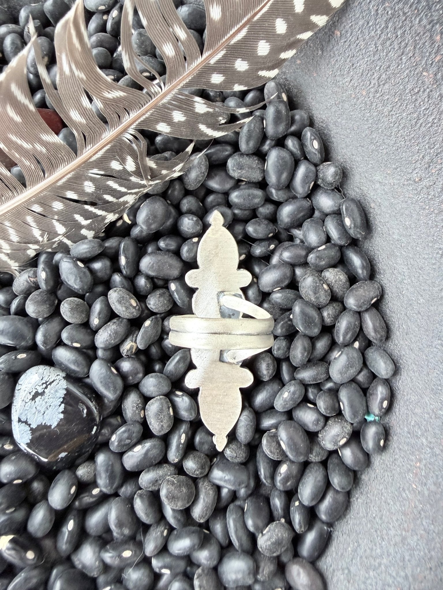 Kingman and Orange Spiny Oyster Ring - Rooted & Reckless Co.