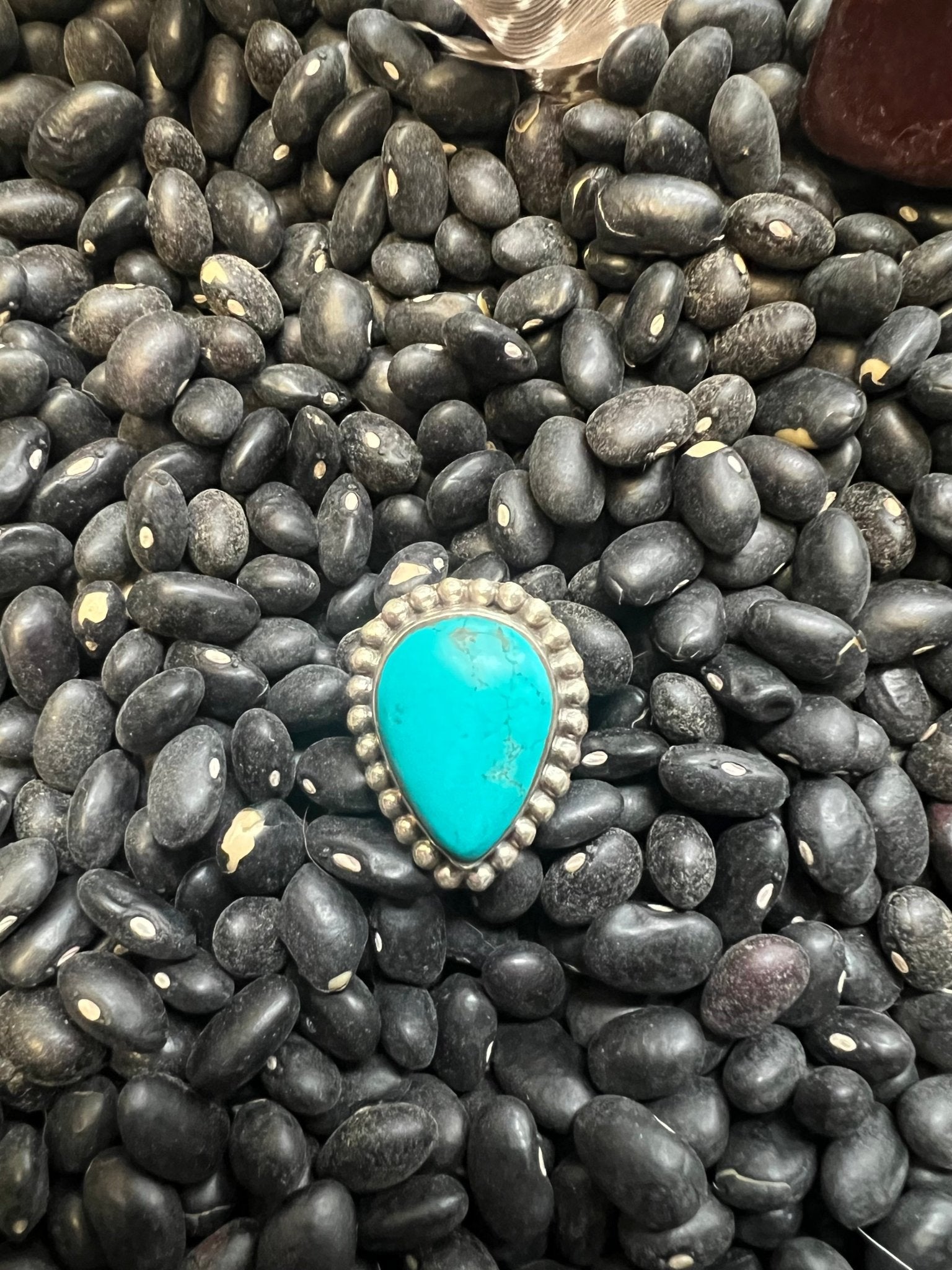 Kingman Turquoise Teardrop Ring - Rooted & Reckless Co.