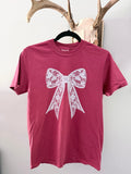Lace Bow Tee - Rooted & Reckless Co.