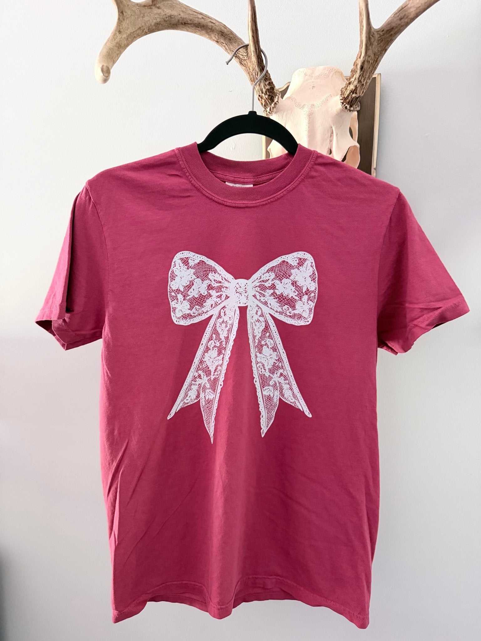 Lace Bow Tee - Rooted & Reckless Co.