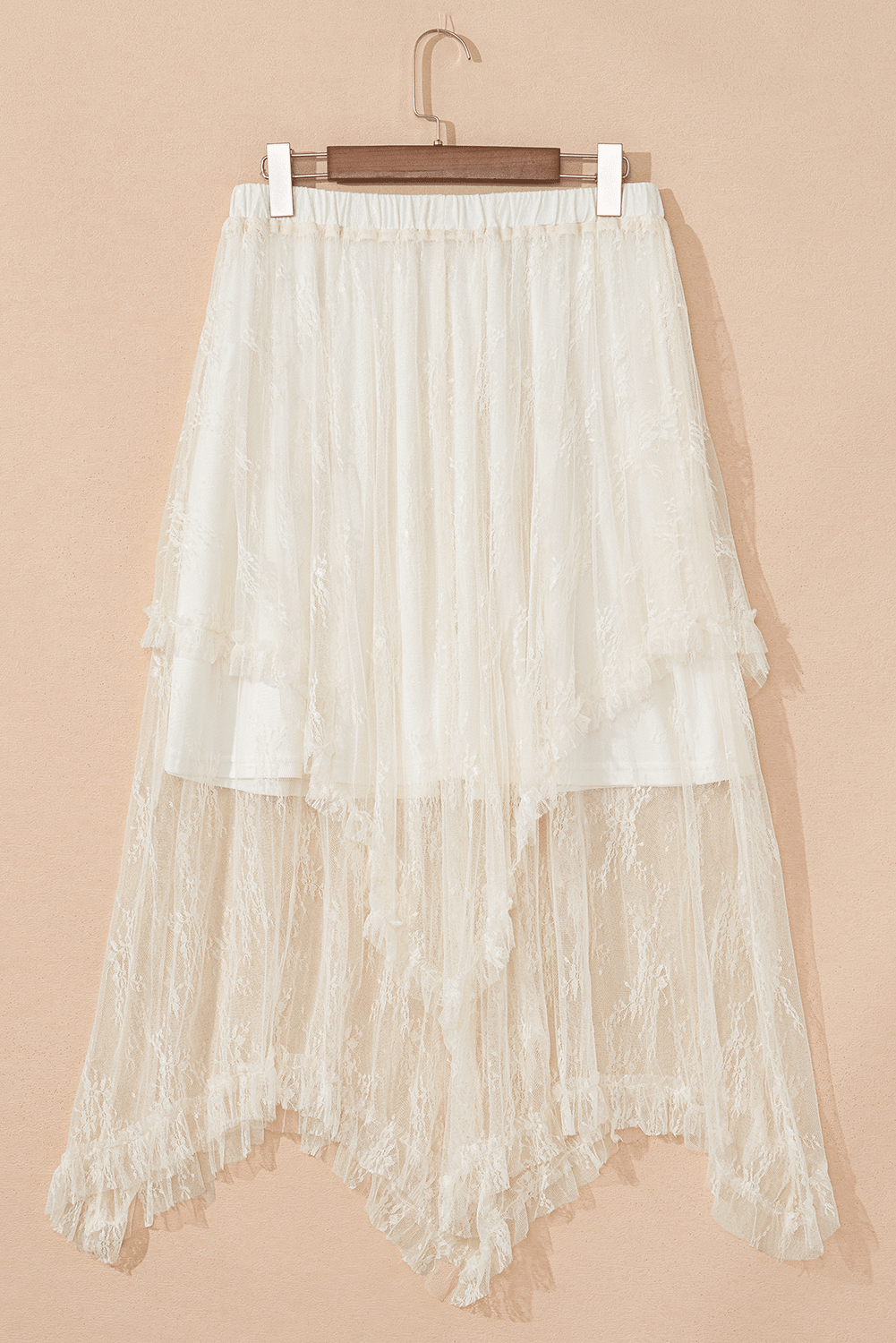 Lace Cascading Tiered High Waist Maxi Skirt - Rooted & Reckless Co.