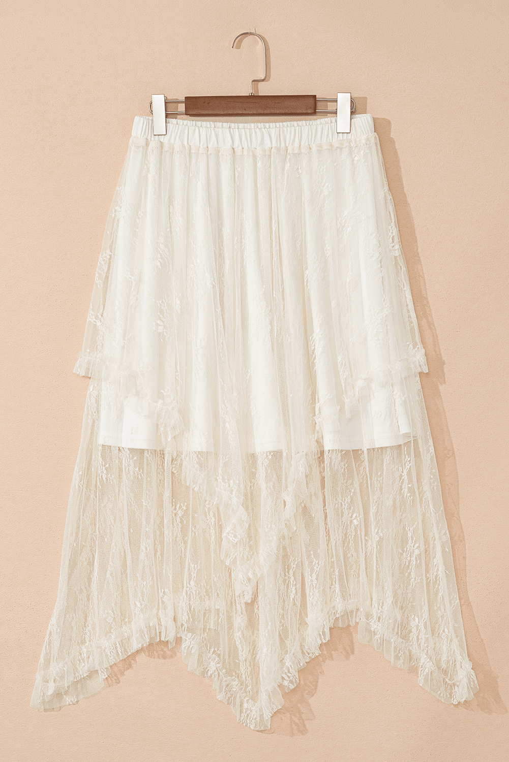 Lace Cascading Tiered High Waist Maxi Skirt - Rooted & Reckless Co.
