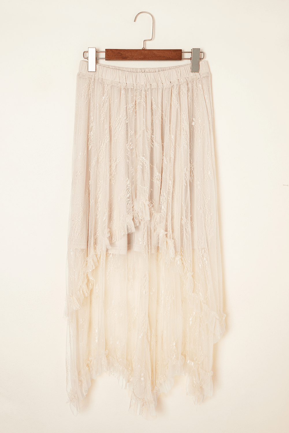 Lace Cascading Tiered High Waist Maxi Skirt - Rooted & Reckless Co.
