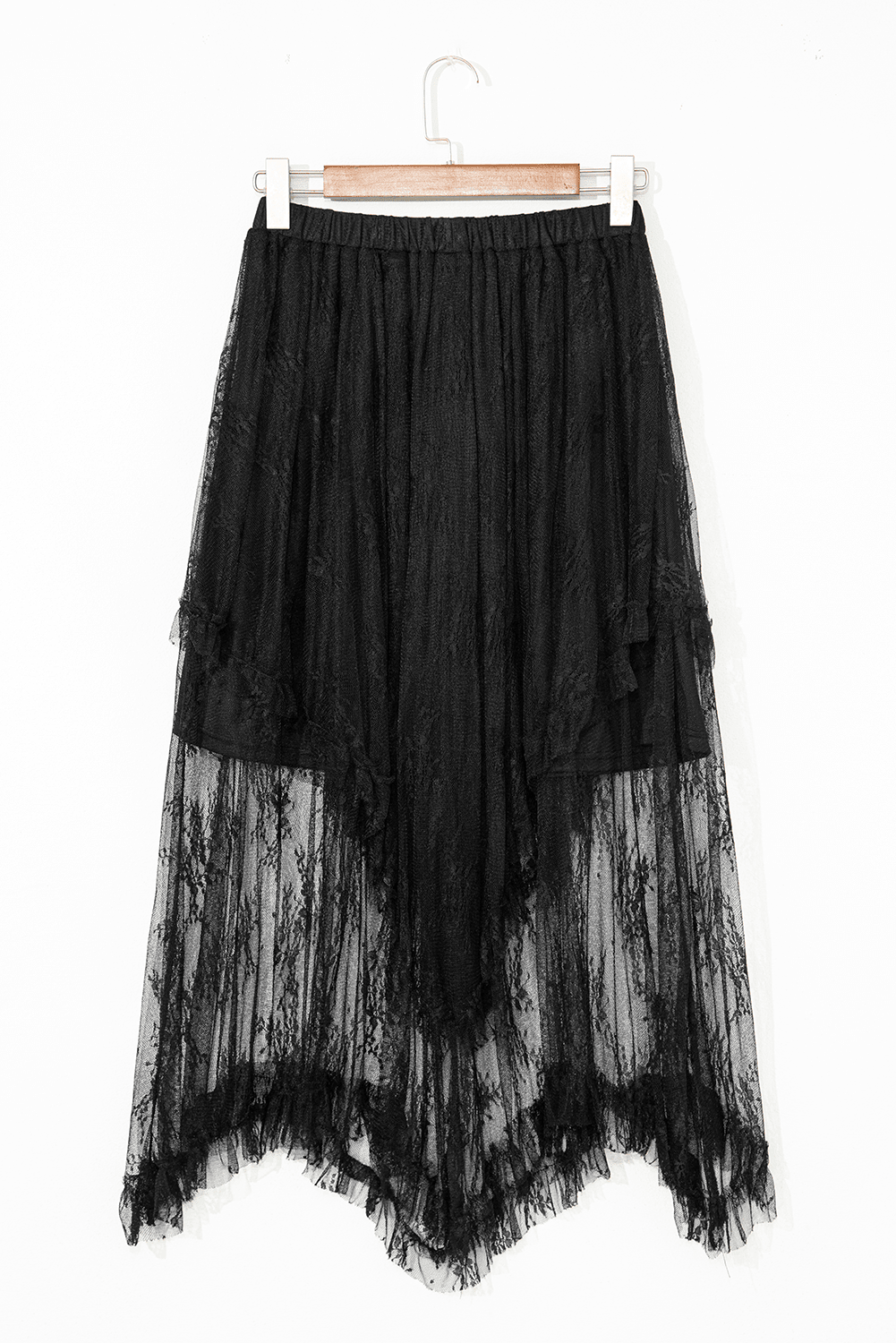 Lace Cascading Tiered High Waist Maxi Skirt - Rooted & Reckless Co.