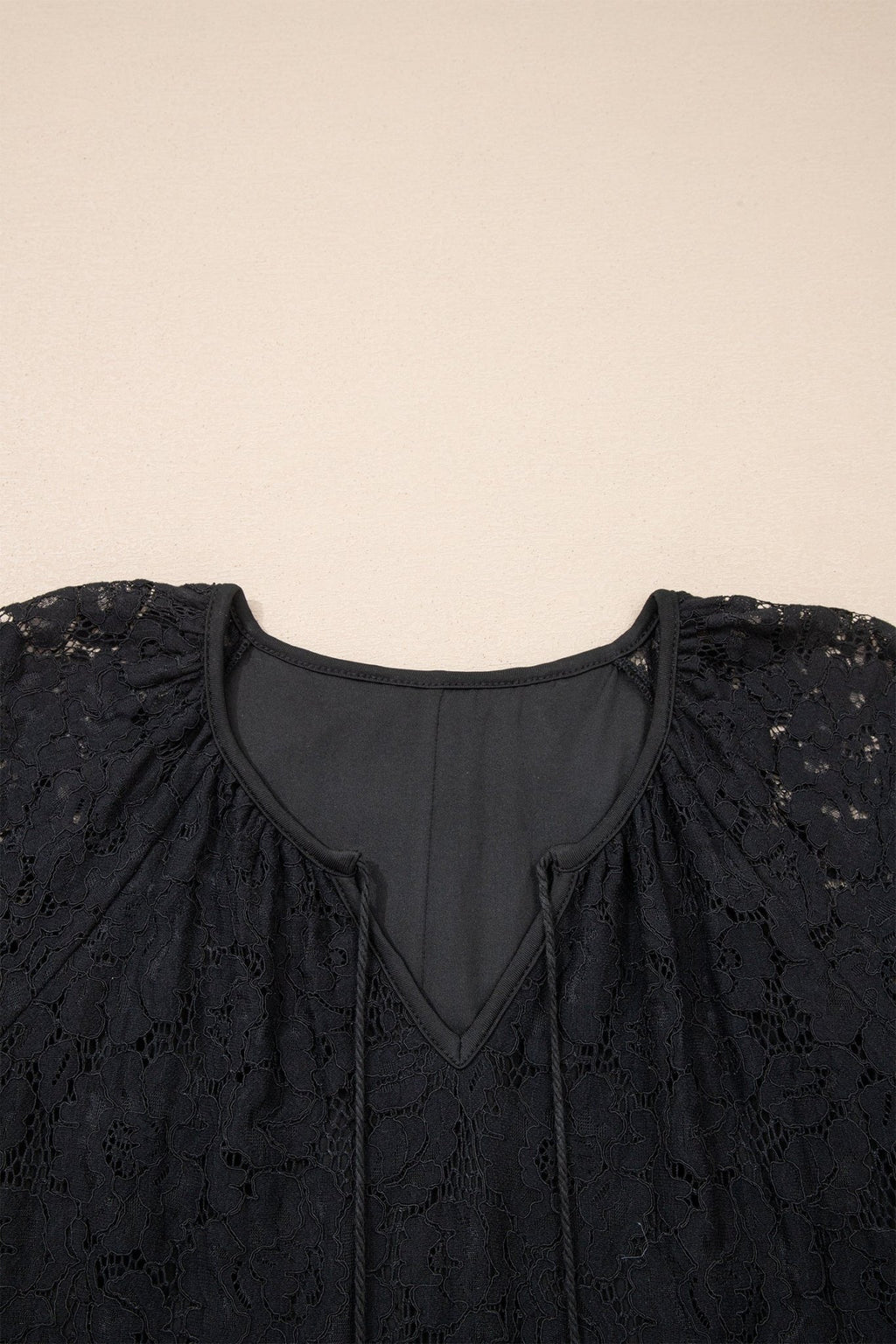 Lace Overlay Tassel Tie Short Sleeve Maxi Dress - Rooted & Reckless Co.