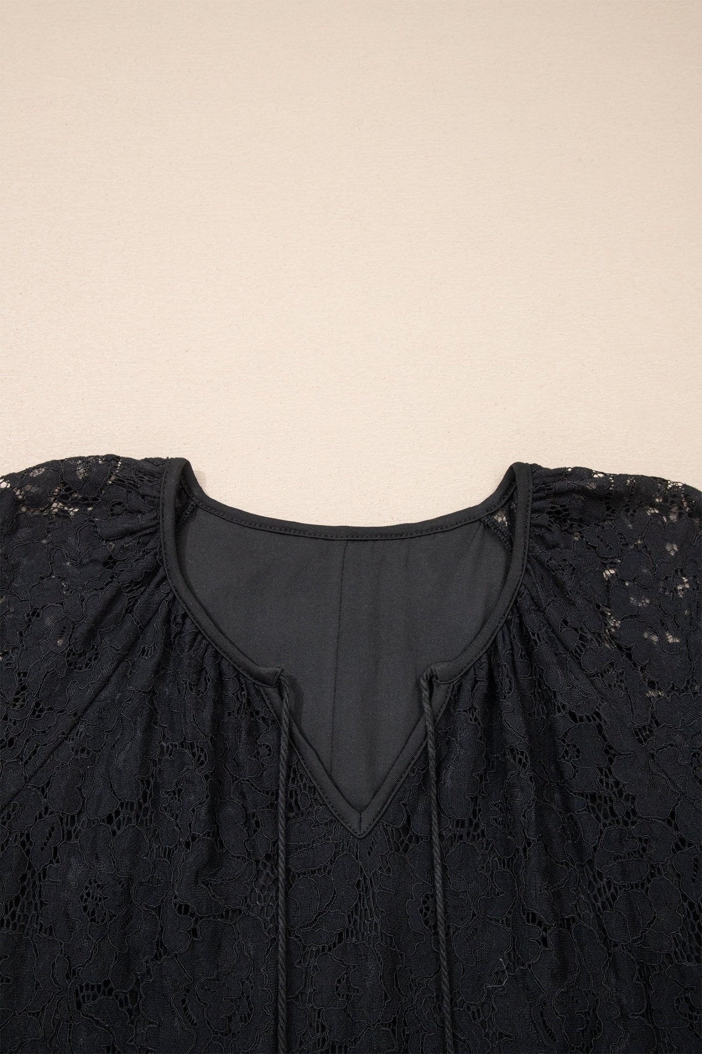 Lace Overlay Tassel Tie Short Sleeve Maxi Dress - Rooted & Reckless Co.