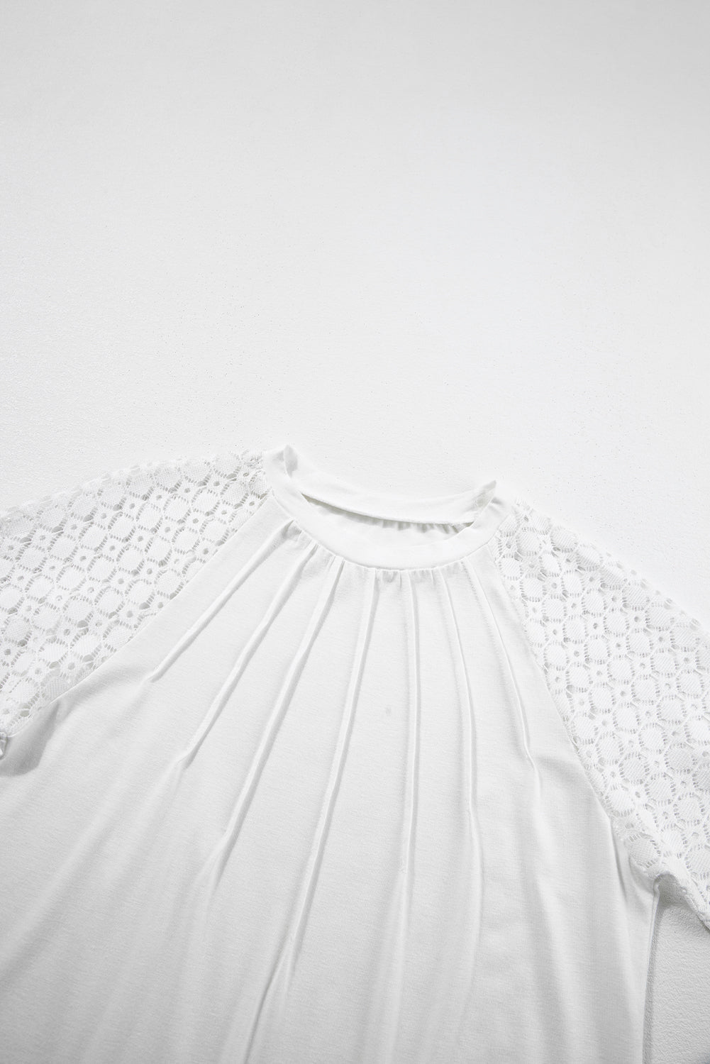 Lace Patchwork Raglan Sleeve Seam Detail Tee - Rooted & Reckless Co.