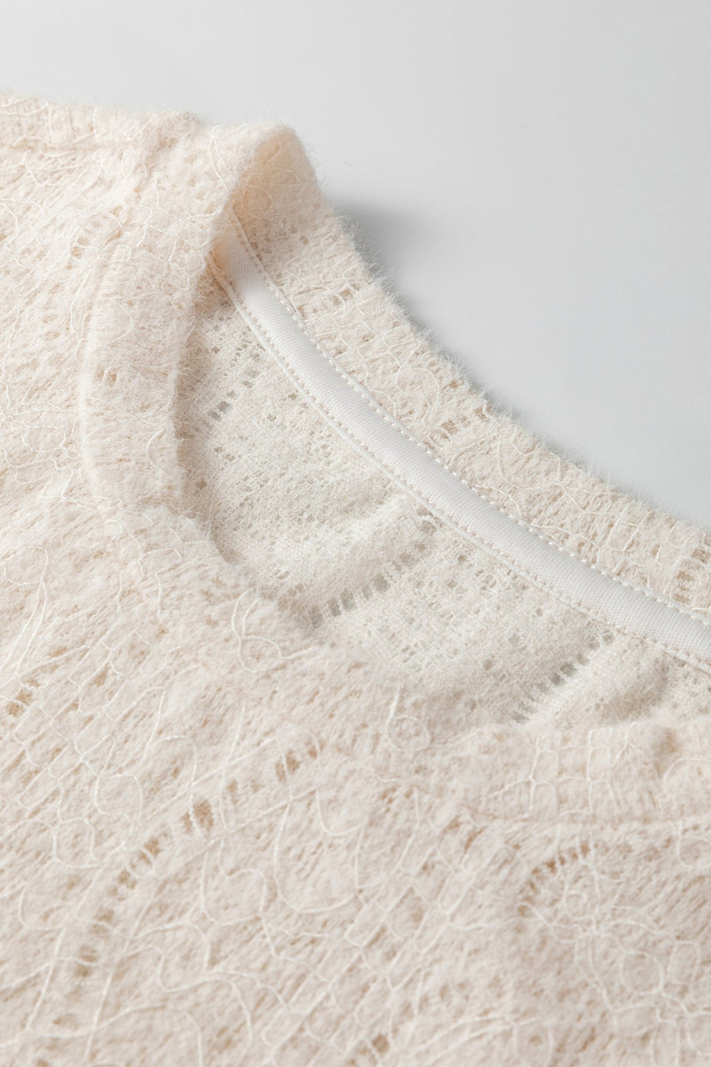 Lace Semi Sheer Long Sleeve Cropped Top - Rooted & Reckless Co.