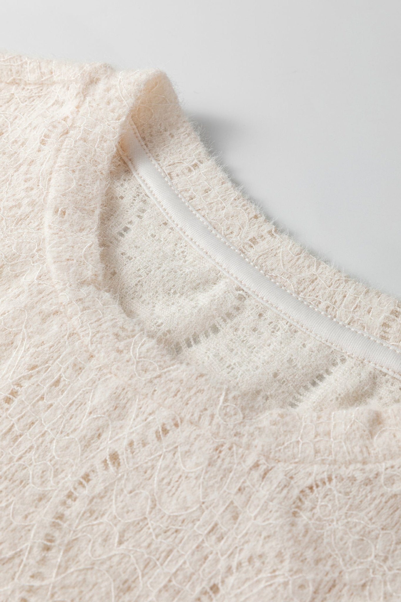 Lace Semi Sheer Long Sleeve Cropped Top - Rooted & Reckless Co.