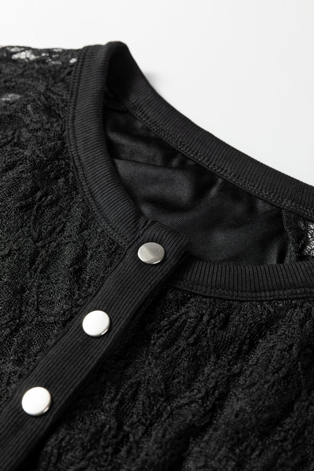 Lace Sheer Long Sleeve Henley Top - Rooted & Reckless Co.