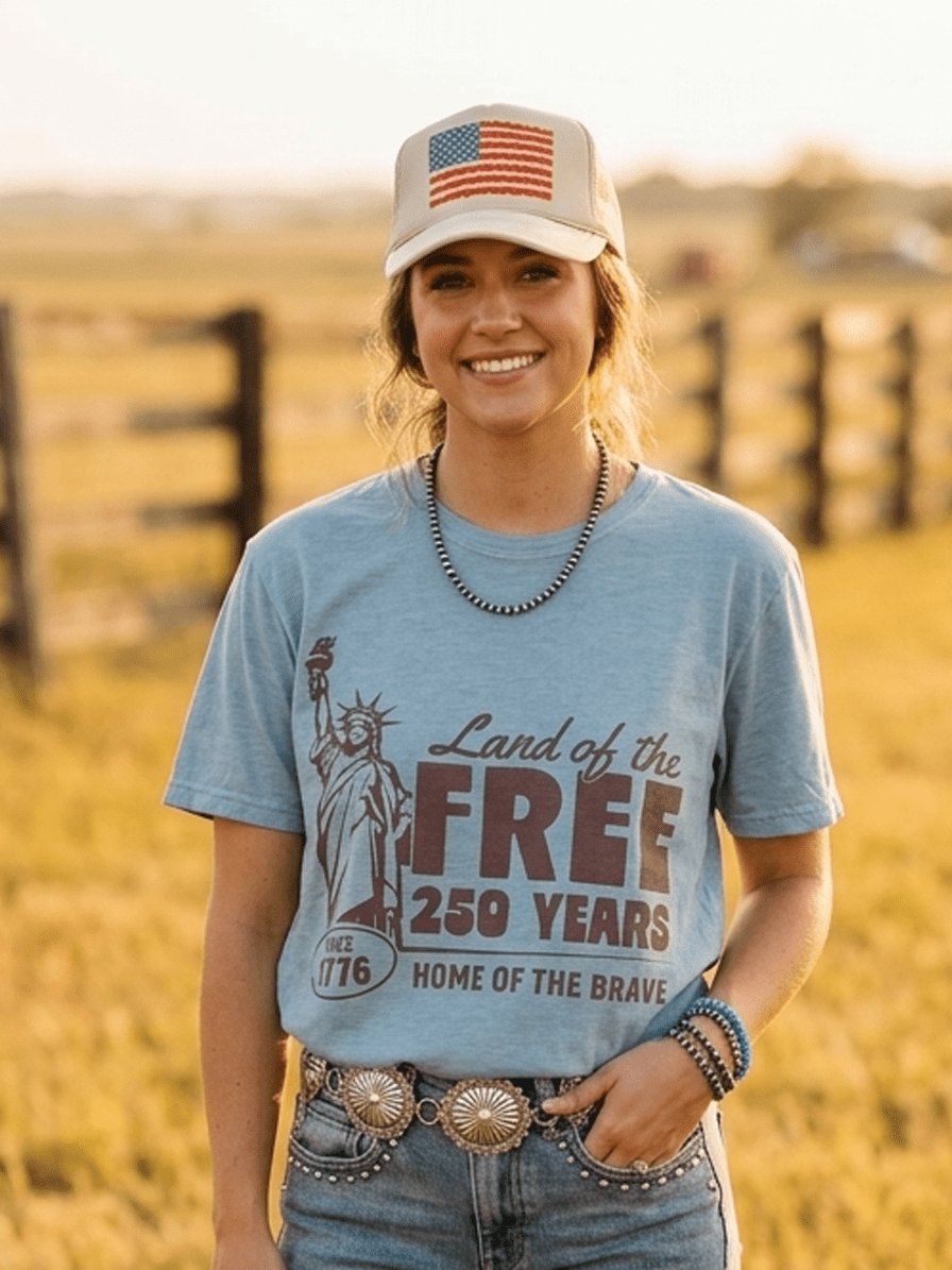 Land of the Free 250 Years Graphic Tee - Rooted & Reckless Co.