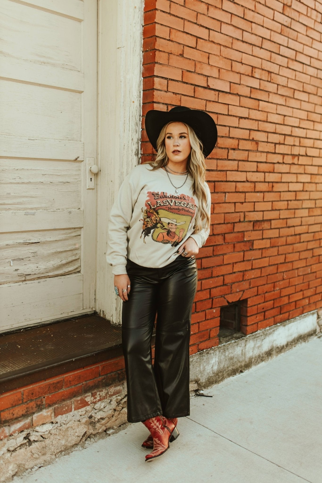 Las Vegas Howdy Partner Graphic Sweatshirt - Rooted & Reckless Co.