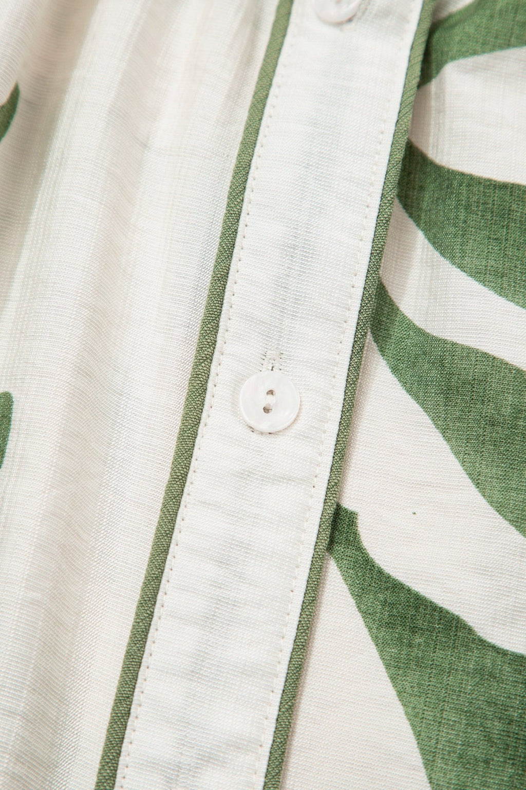 Leaf Short Balloon Sleeve Buttoned Shirt - Rooted & Reckless Co.