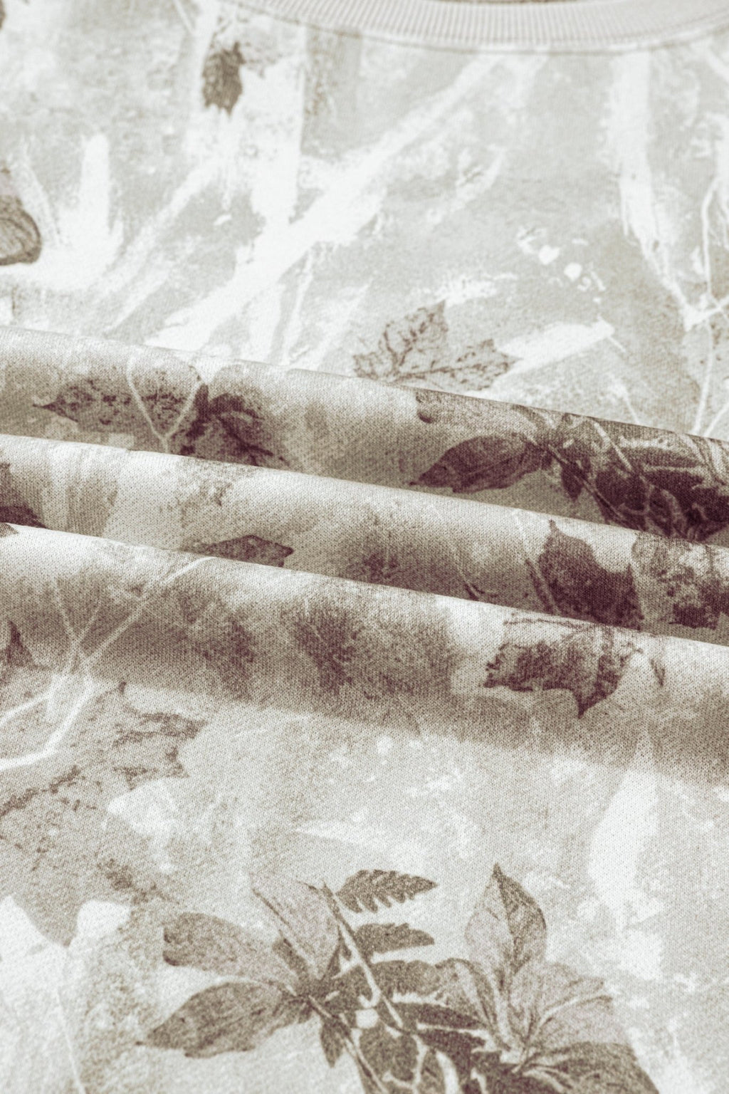 Leafy Camo Reverse Seam Patchwork Baggy Sweatshirt - Rooted & Reckless Co.