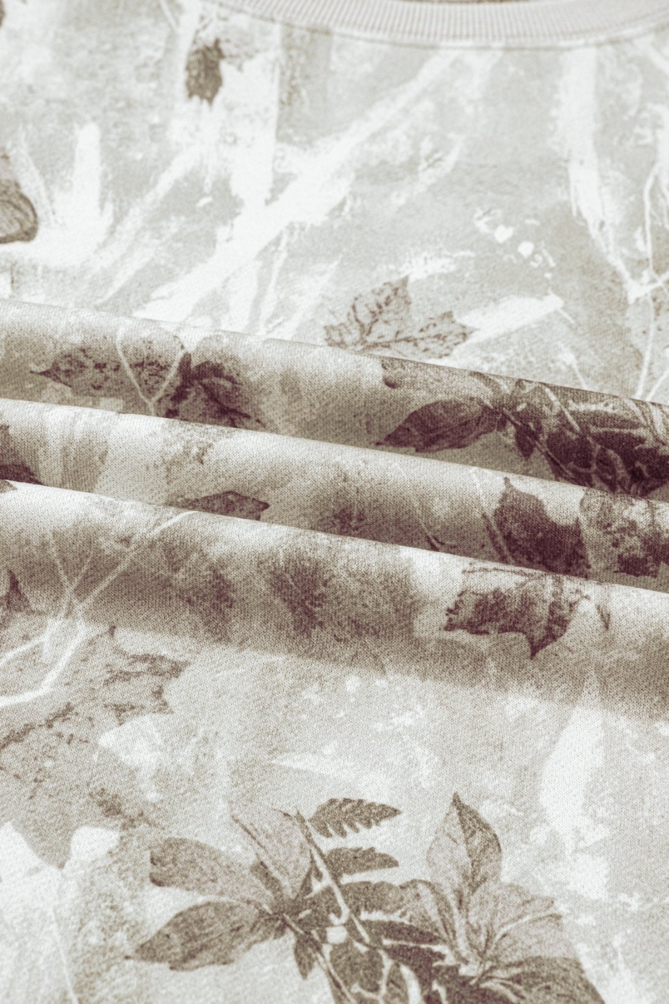 Leafy Camo Reverse Seam Patchwork Baggy Sweatshirt - Rooted & Reckless Co.