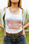 Leave Me Alone Retro Flower Graphic Tank Top - Rooted & Reckless Co.