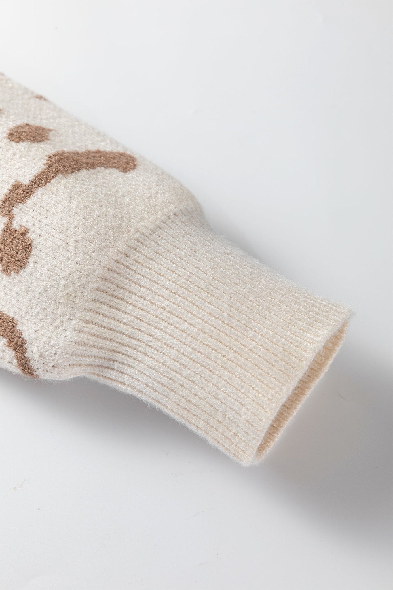 Leopard Asymmetric Drop Shoulder Sweater - Rooted & Reckless Co.