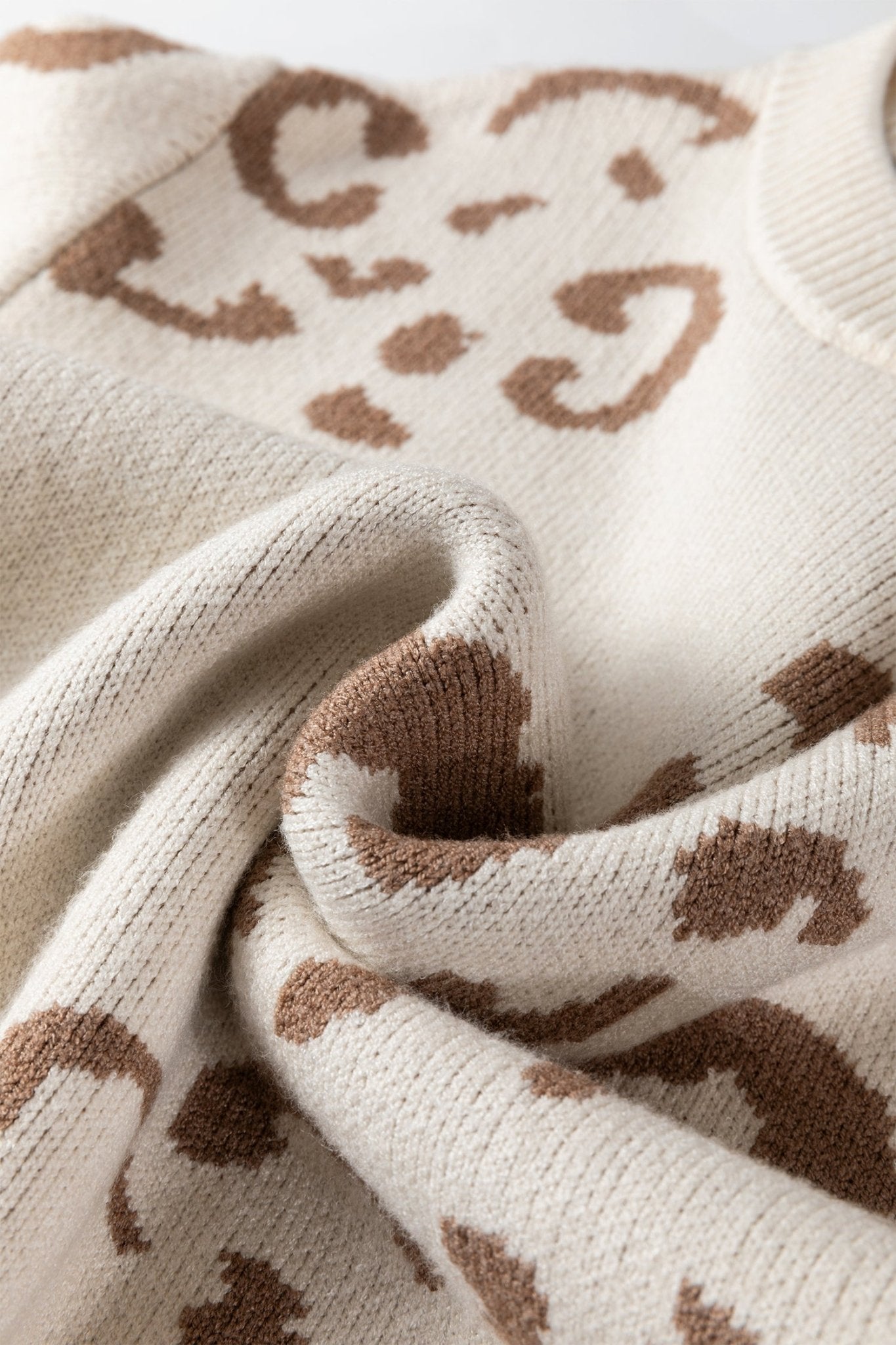 Leopard Asymmetric Drop Shoulder Sweater - Rooted & Reckless Co.