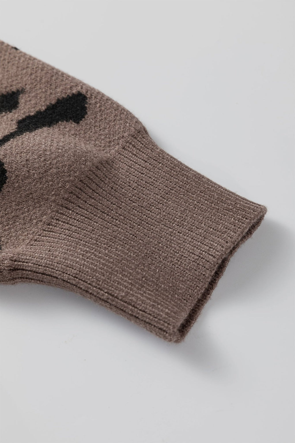 Leopard Asymmetric Drop Shoulder Sweater - Rooted & Reckless Co.