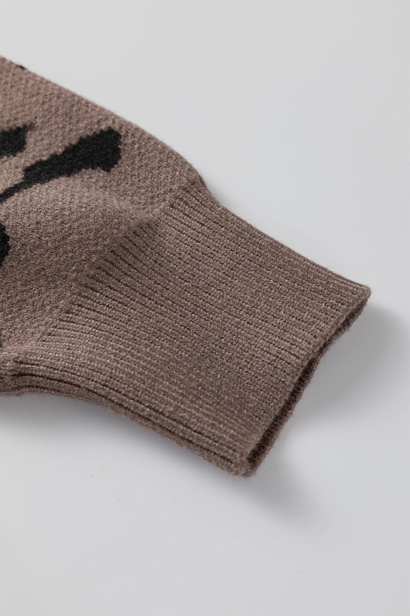 Leopard Asymmetric Drop Shoulder Sweater - Rooted & Reckless Co.