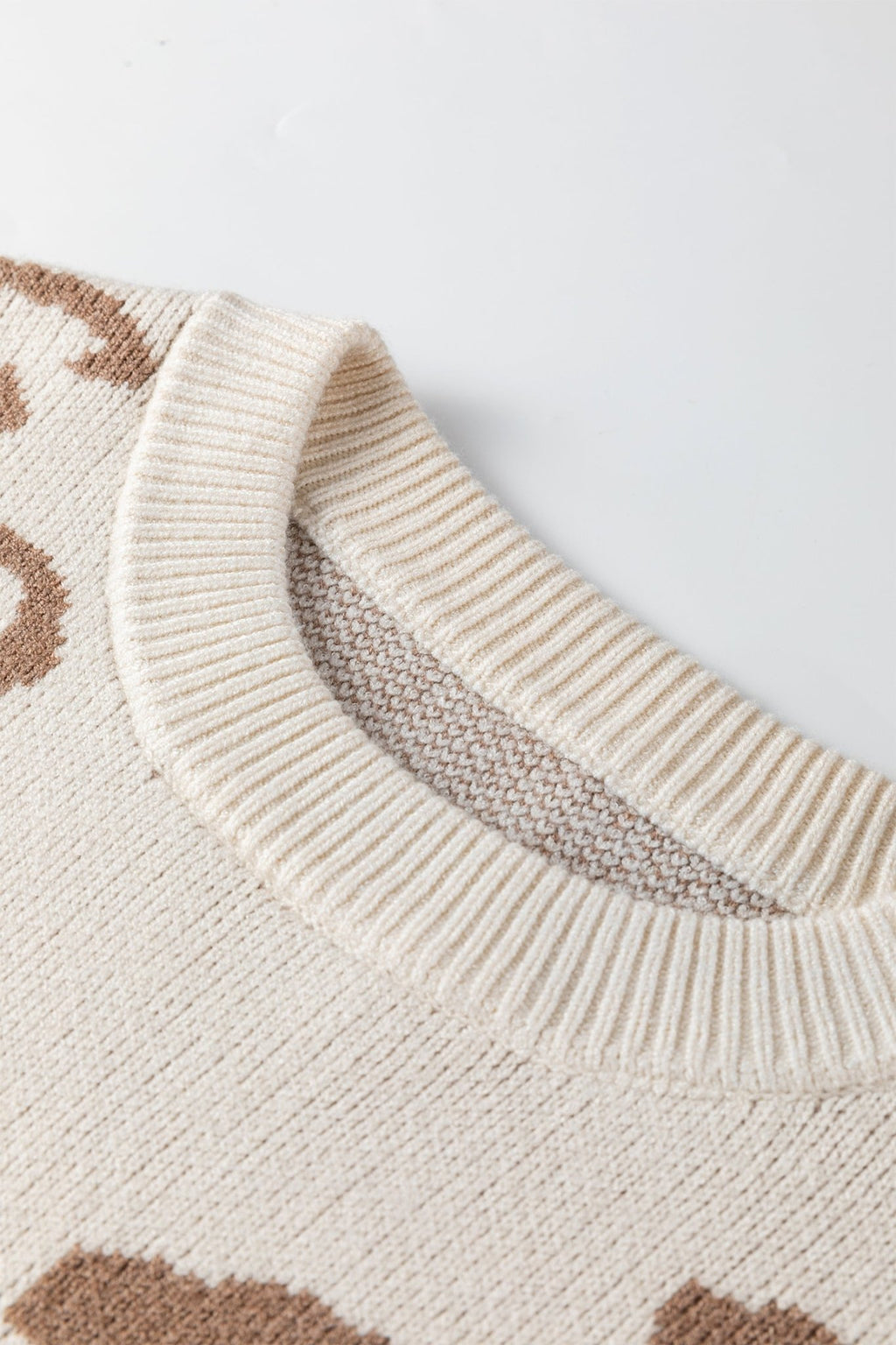 Leopard Asymmetric Drop Shoulder Sweater - Rooted & Reckless Co.