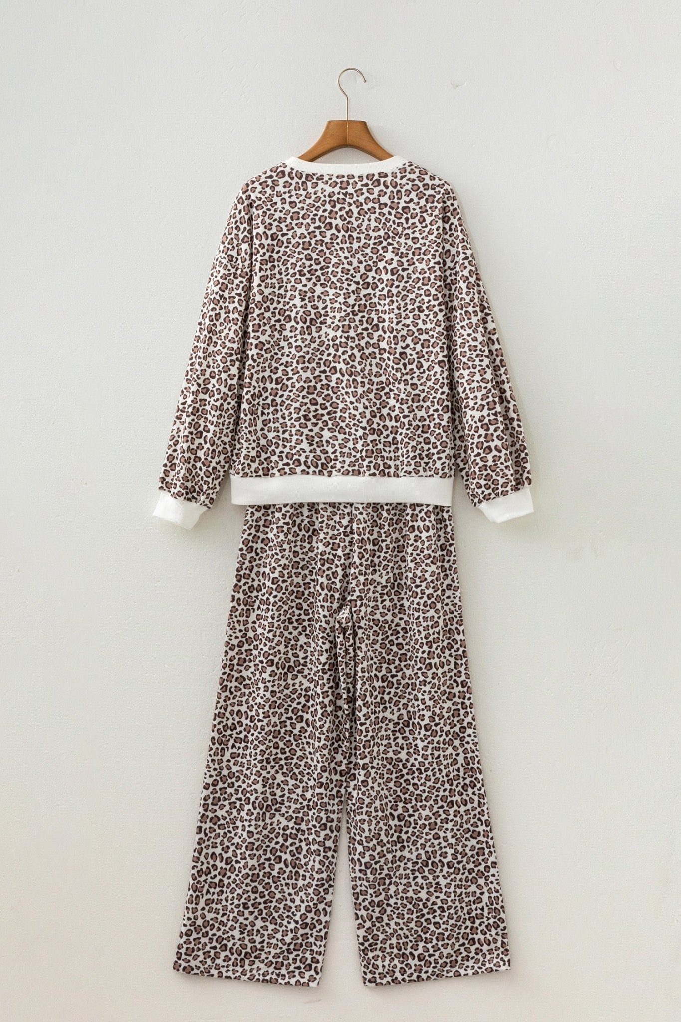 Leopard Bow Embroidered Colorblock Top & Pants Set - Rooted & Reckless Co.