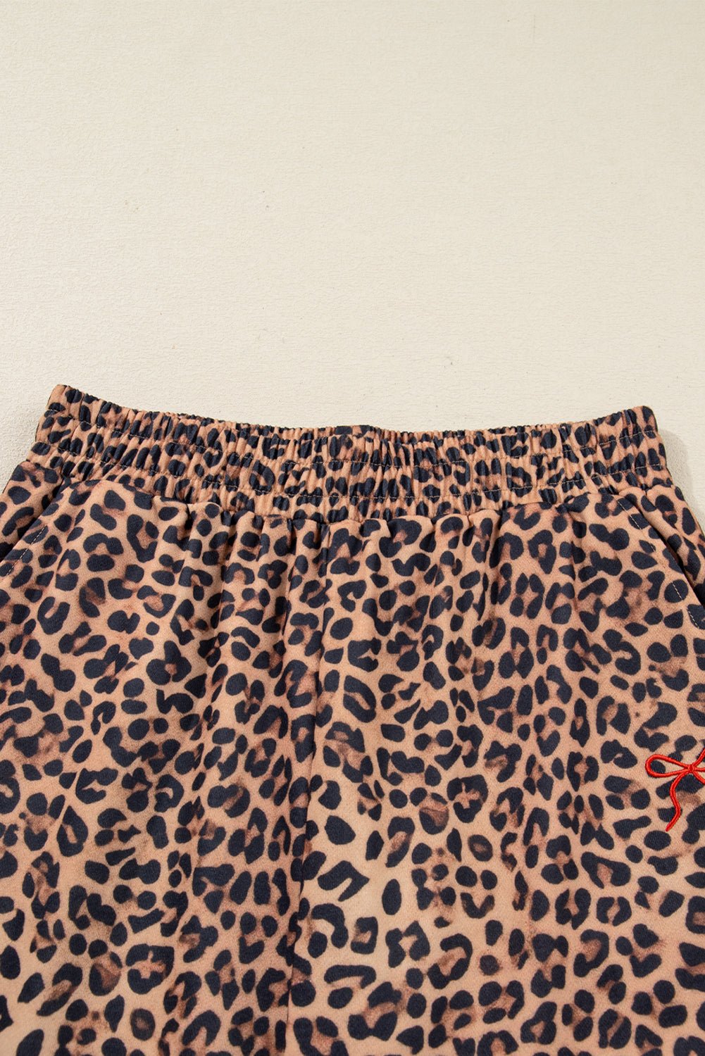 Leopard Bow Embroidered Pullover and Pants Set - Rooted & Reckless Co.