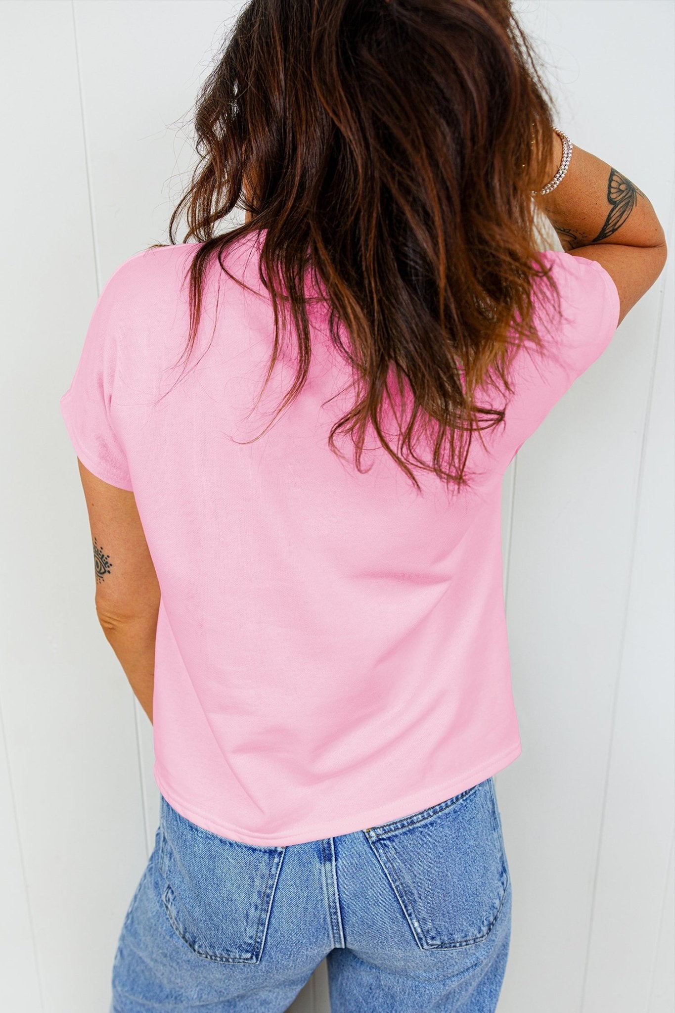 Leopard Bow Embroidered Short Sleeve T-Shirt - Rooted & Reckless Co.