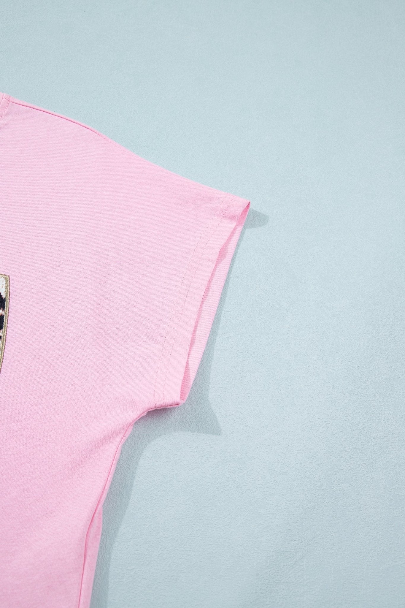 Leopard Bow Embroidered Short Sleeve T-Shirt - Rooted & Reckless Co.