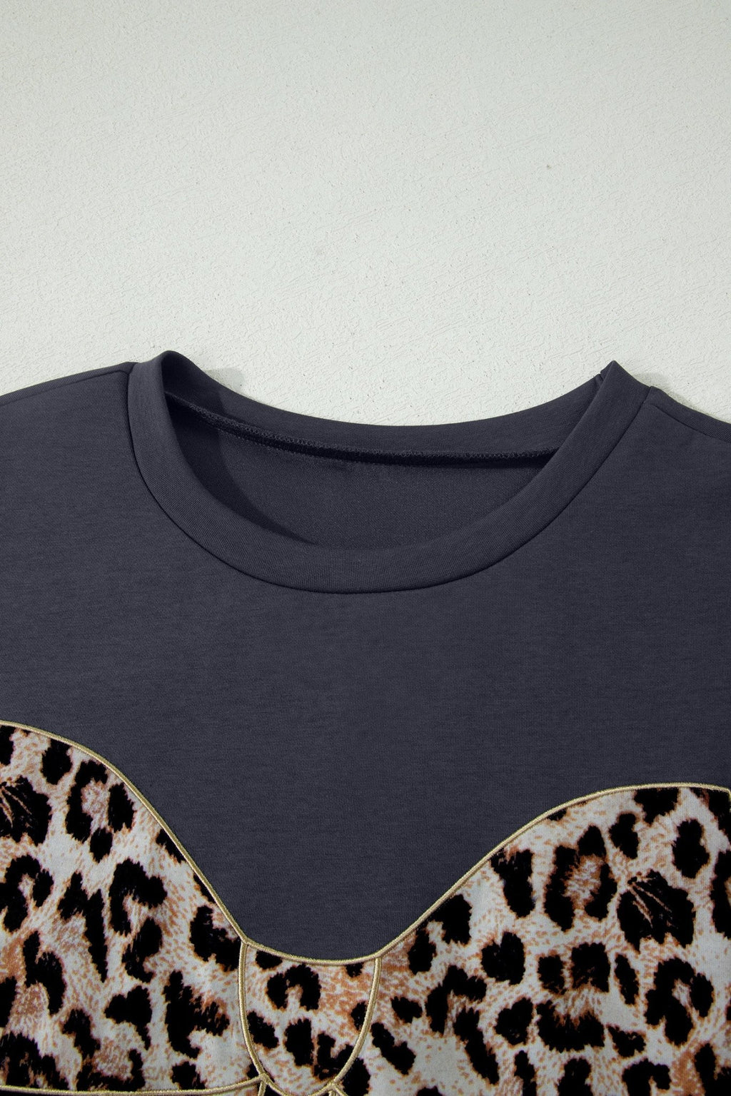 Leopard Bow Patched Short Sleeve T-Shirt Long Dress - Rooted & Reckless Co.