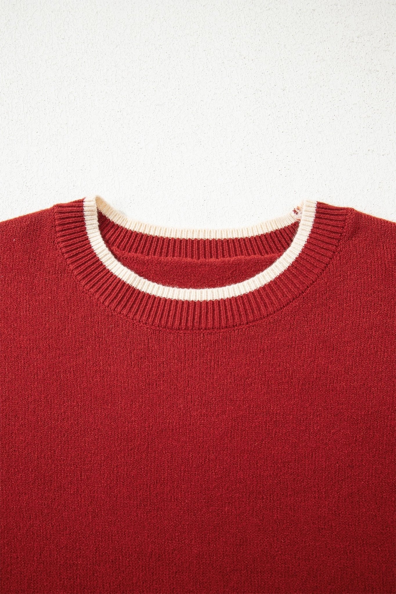 Leopard Bow Split Cuff Contrast Trim Sweater - Rooted & Reckless Co.