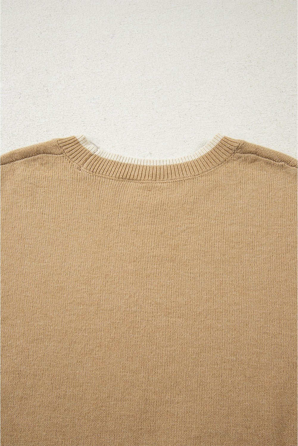 Leopard Bow Split Cuff Contrast Trim Sweater - Rooted & Reckless Co.