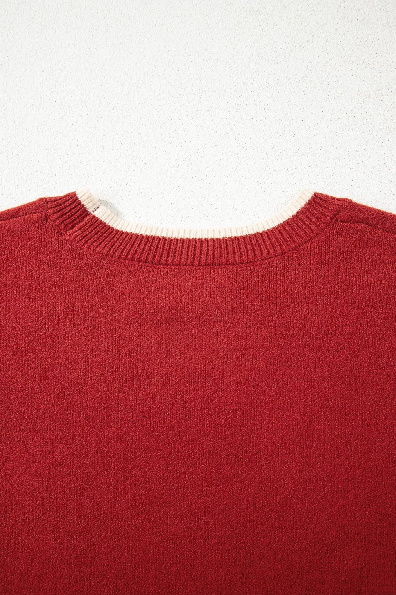 Leopard Bow Split Cuff Contrast Trim Sweater - Rooted & Reckless Co.