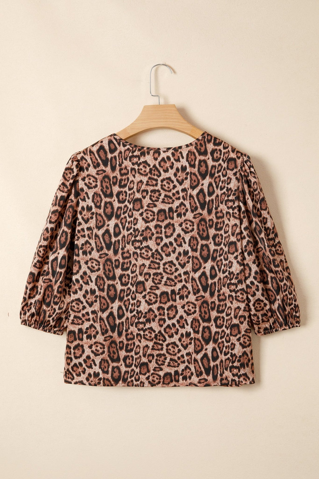 Leopard Bow-Tie Puff Sleeve Blouse - Rooted & Reckless Co.