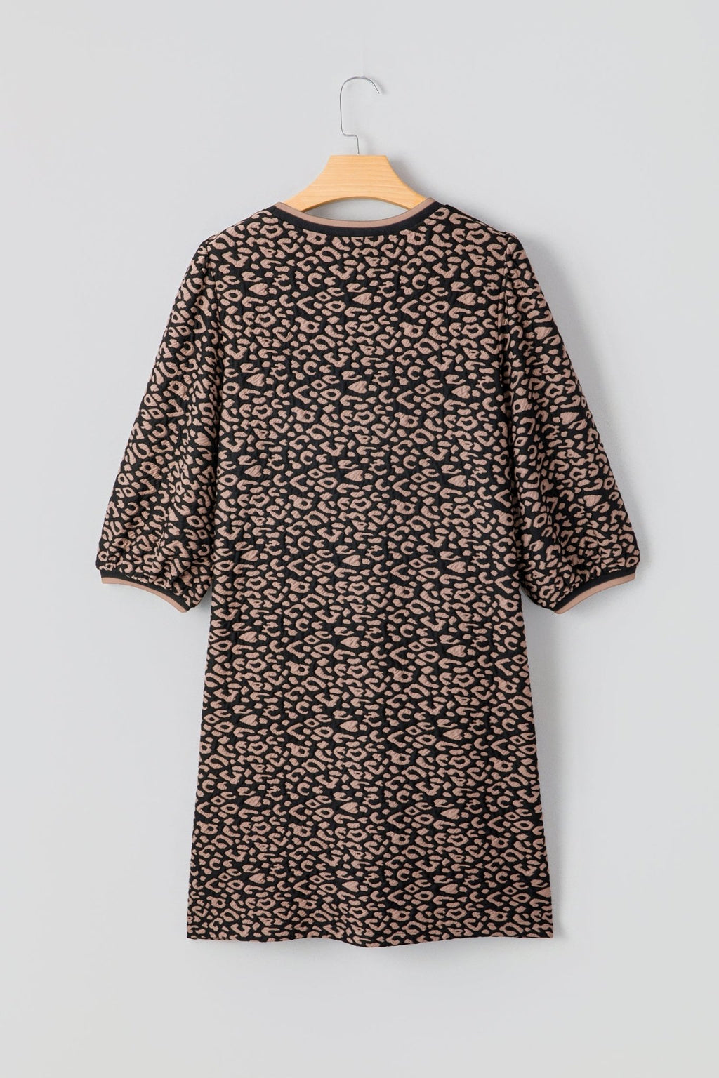 Leopard Bubble Sleeve Mini Dress - Rooted & Reckless Co.