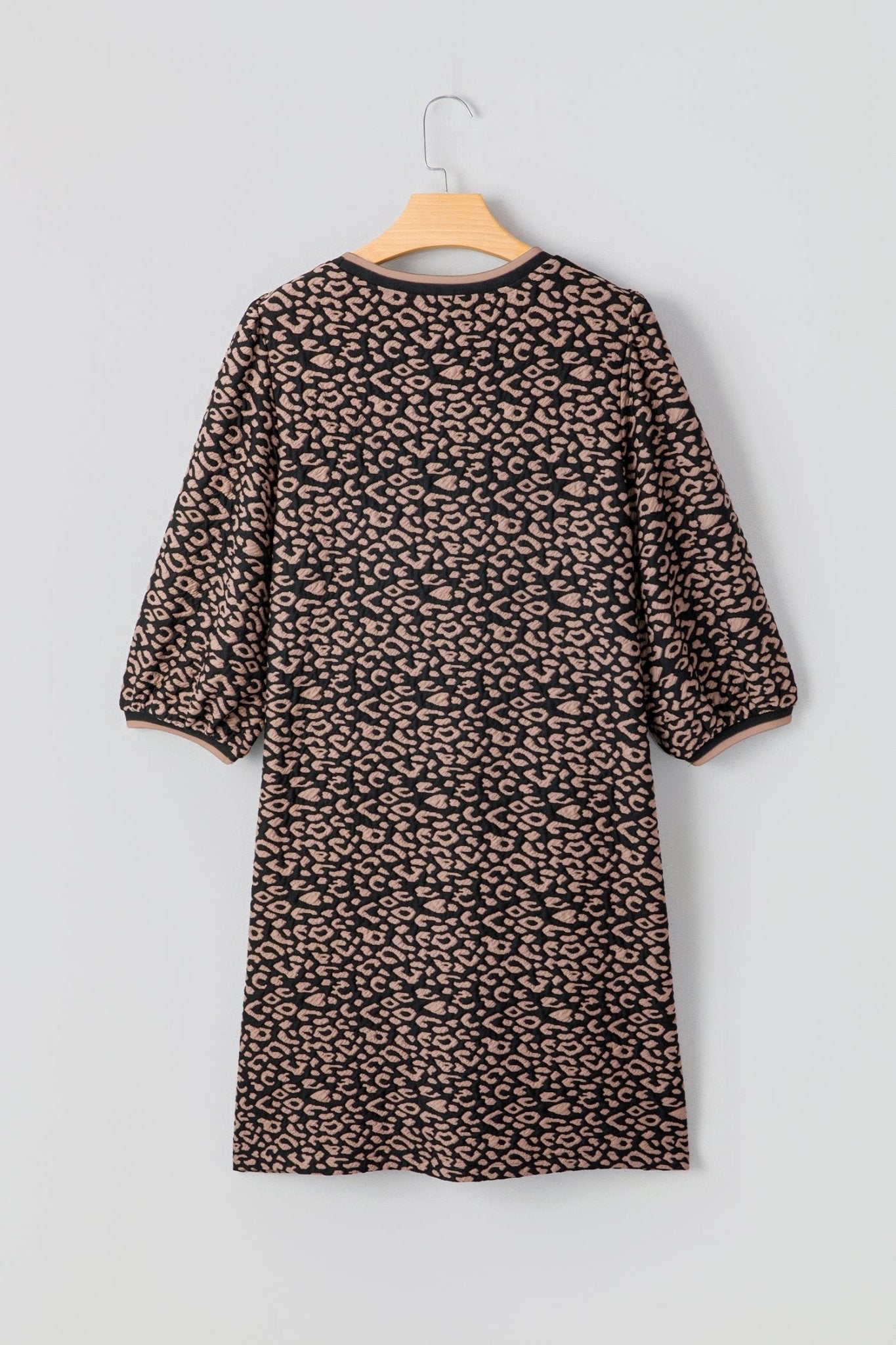 Leopard Bubble Sleeve Mini Dress - Rooted & Reckless Co.