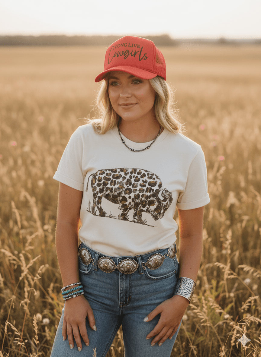 Leopard Buffalo Graphic Tee - Rooted & Reckless Co.