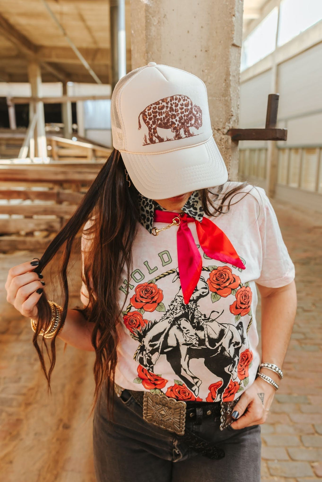 Leopard Buffalo Trucker Hat - Rooted & Reckless Co.