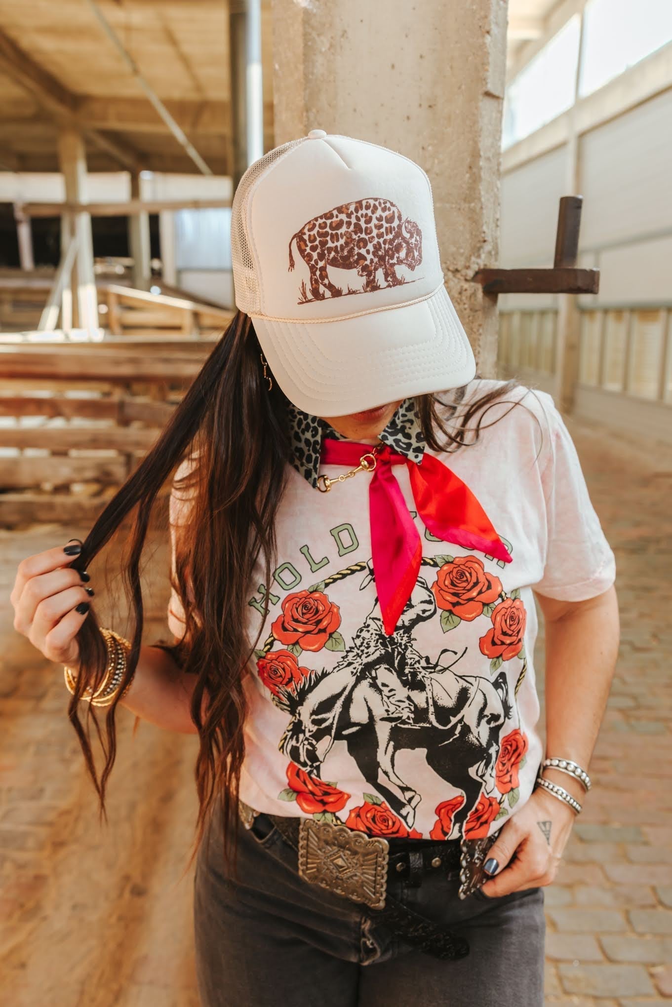 Leopard Buffalo Trucker Hat - Rooted & Reckless Co.